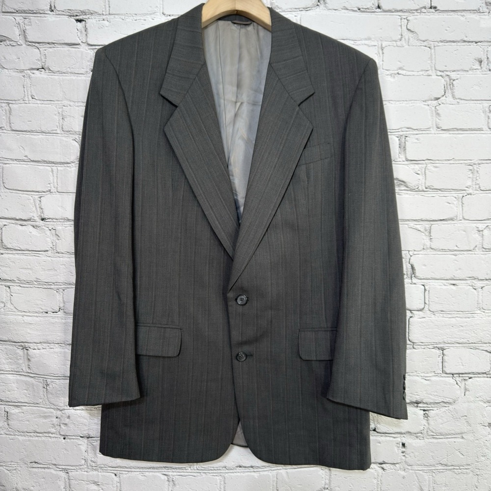 Vintage‎ Christian Dior Suit Jacket Sport Coat Mens 44L Wool Ventless USA Union